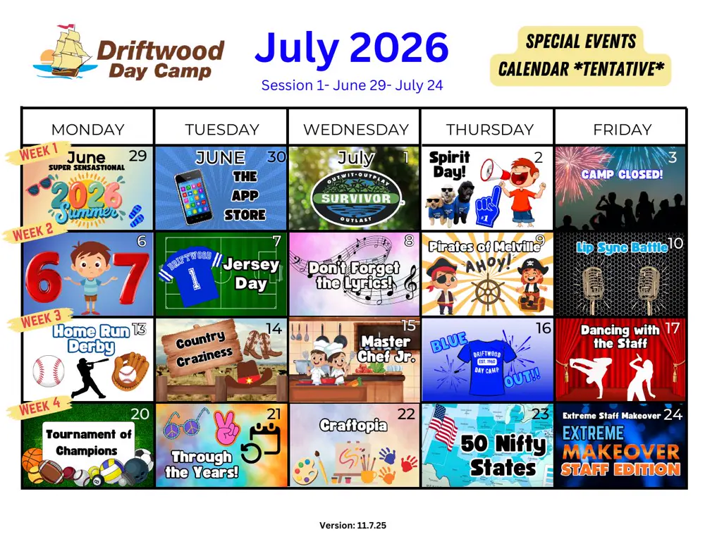 Special Events calendar preview